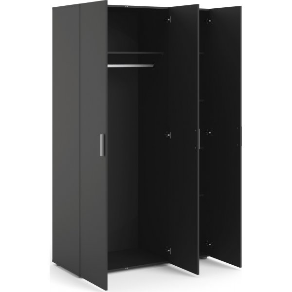 Armoire Pepe à 3 portes - Noir Armoire Pepe à 3 portes - Noir