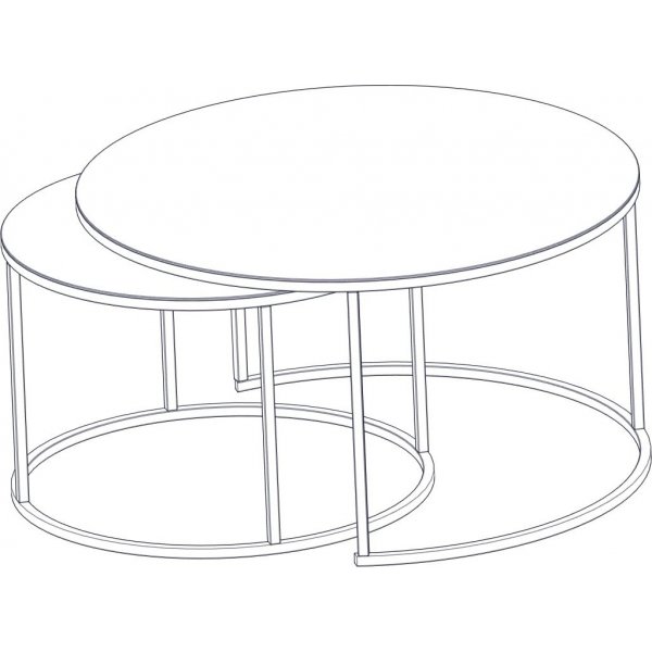 Kyoto satsbord 60/80 cm - Svart