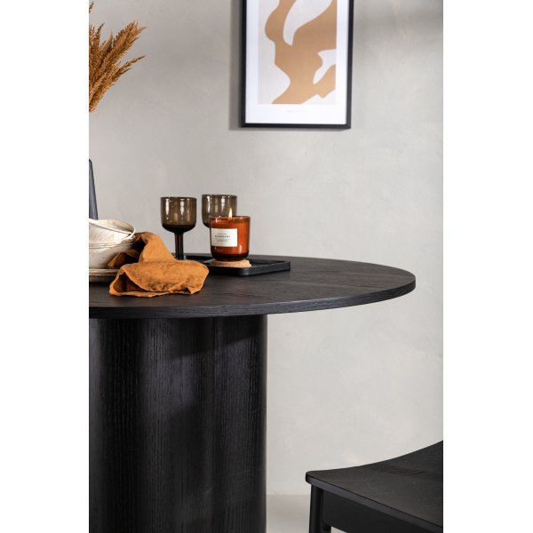 Table à manger Olivia Ø110 cm - Noir Table à manger Olivia Ø110 cm - Noir