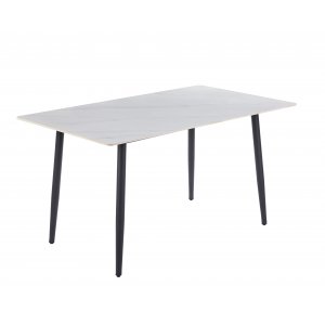 Inez matbord med keramisk vit matt marmor - 140x80 cm Inez matbord med keramisk vit matt marmor - 140x80 cm
