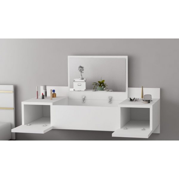 Zakkum sminkbord 100 x 39 cm - Vit