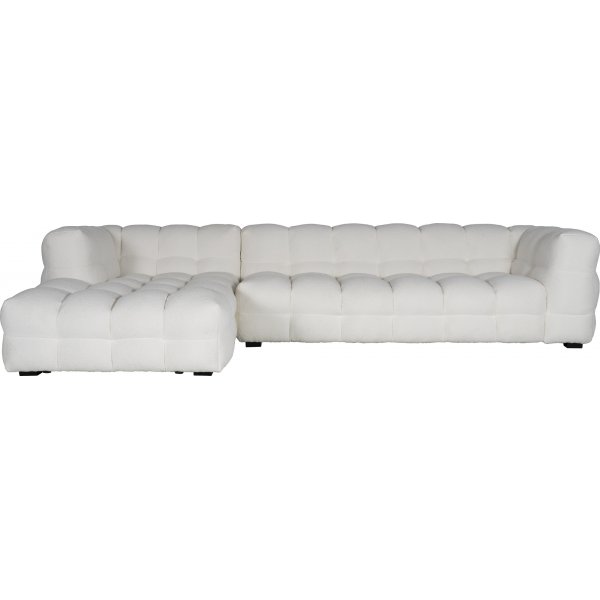 Divansoffa offwhite boucl 322 cm + Mbeltassar