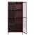 Dobb bordeaux metalen kast met glazen deuren H190 cm