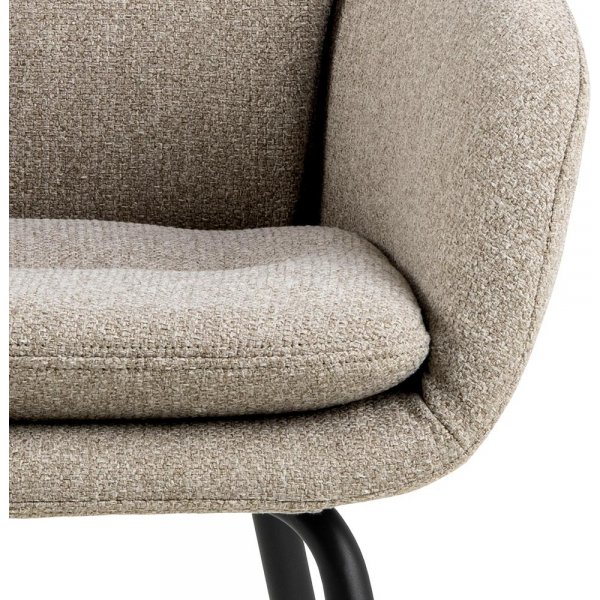 Dora karmstol - Beige/matt svart Dora karmstol - Beige/matt svart