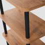 Step boekenkast - Zwart/grenen