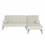Bddsoffa med divan beige sammet