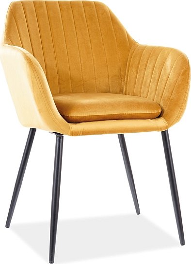 Wenus matstol - Orange sammet