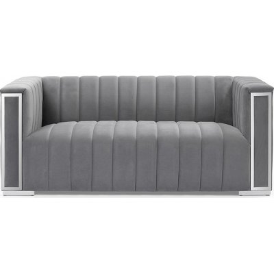 Vogue 2-sits soffa i gr sammet