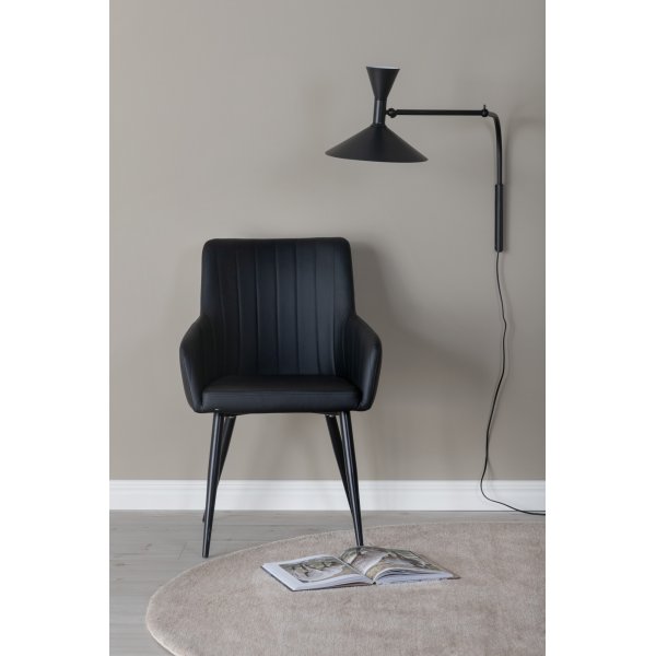 Fauteuil Paolo - PU noir Fauteuil Paolo - PU noir