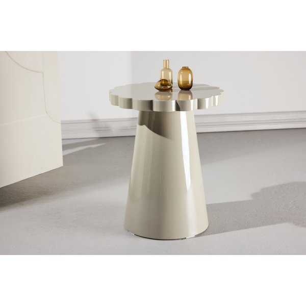 Sidobord Krull �45 cm - glossy beige