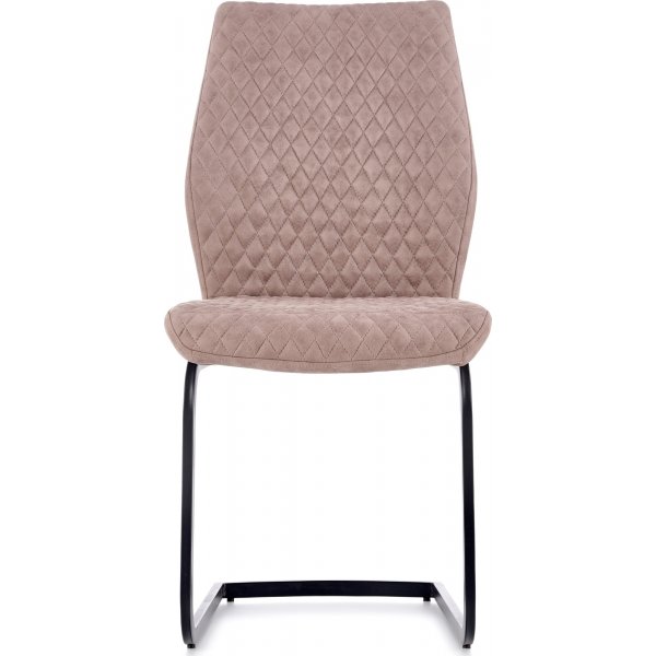 Chaise de salle à manger Floretta - PU beige foncé / noir Chaise de salle à manger Floretta - PU beige foncé / noir