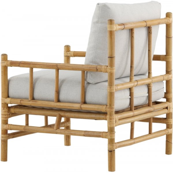 Fauteuil cann - Gris clair/Naturel