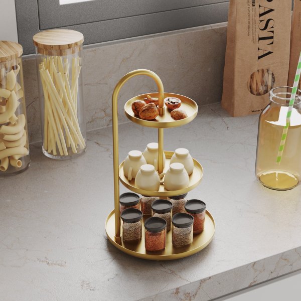 Assiette décorative Kalki - Or Assiette décorative Kalki - Or