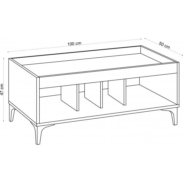 Table basse Luke 100 x 50 cm - Chêne Table basse Luke 100 x 50 cm - Chêne