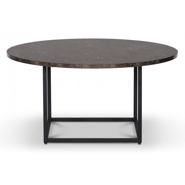 Sintorp runt soffbord 90 cm - Brun marmor (Exklusivt laminat)