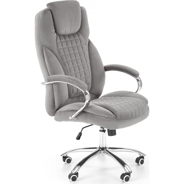 Chaise de bureau Liam - Velours gris Chaise de bureau Liam - Velours gris