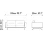 Slate 3-sits soffa - Gr