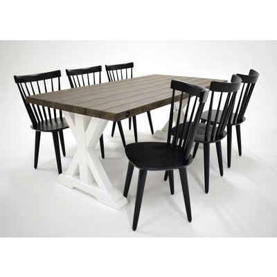 Provence matgrupp - Bord inklusive 6 st stolar - Brun / svart