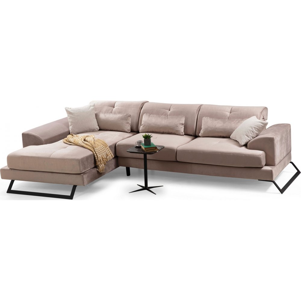Frido divansoffa vänster - Beige - Tygsoffor, Soffor