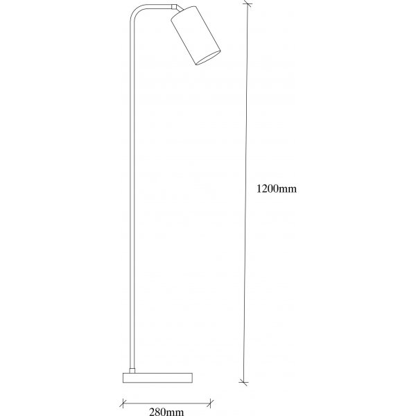 Lampadaire Emeraude - Noir/vintage