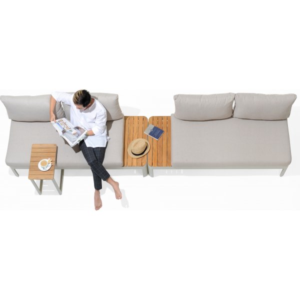 Portals lounge groep 3 - Wit/teak Portals lounge groep 3 - Wit/teak