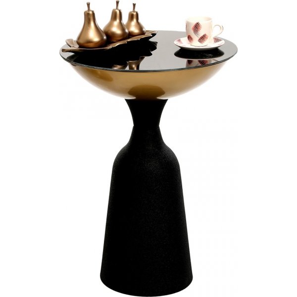 Chalice sidobord 56 cm - Svart/guld