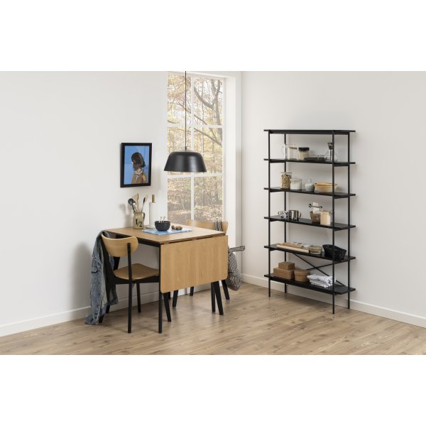Table  manger Roxby 80-120 cm - Chne/noir