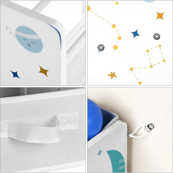 tagre chambre d'enfant Galax - Blanc/bleu