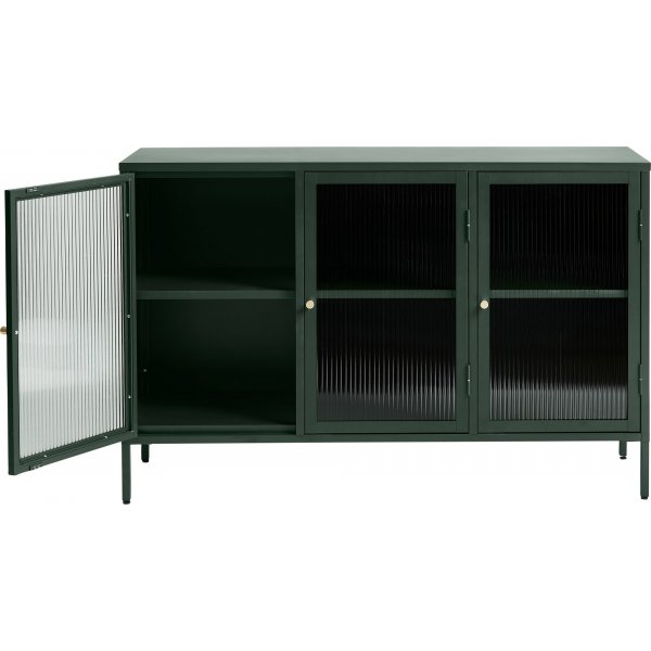 Buffet Dobb en mtal vert fonc avec portes vitres