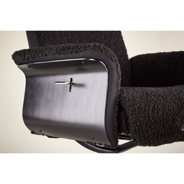 Reclinerfåtölj med fotpall Svart / Krom - Hagön + Textilrengöring för möbler Reclinerfåtölj med fotpall Svart / Krom - Hagön + Textilrengöring för möbler