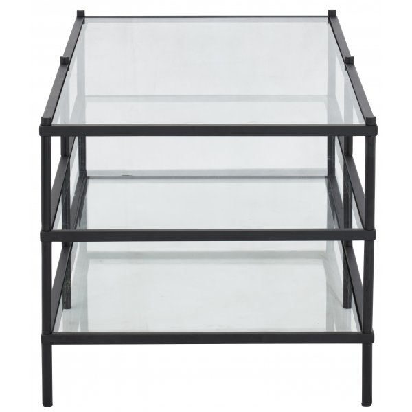 Tiffany Inca soffbord 120 x 51 cm - Svart / Glasskiva + Textilrengöring för möbler Tiffany Inca soffbord 120 x 51 cm - Svart / Glasskiva + Textilrengöring för möbler