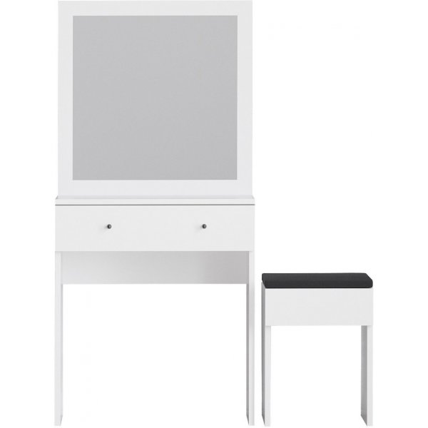 Felix sminkbord med sittpall 65 x 35 cm - Vit Felix sminkbord med sittpall 65 x 35 cm - Vit