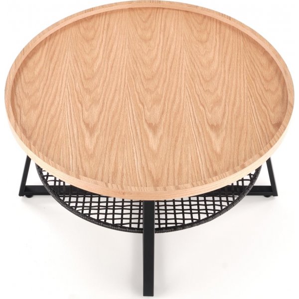 Table basse Valentin Ø80 cm - Chêne/noir Table basse Valentin Ø80 cm - Chêne/noir