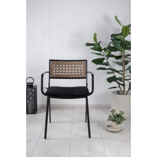 Paola matstol - Svart/Natur Paola matstol - Svart/Natur