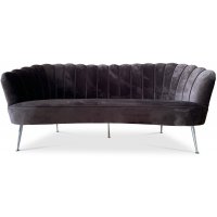 Snäckan 3-sits soffa - Brun sammet / Krom Snäckan 3-sits soffa - Brun sammet / Krom