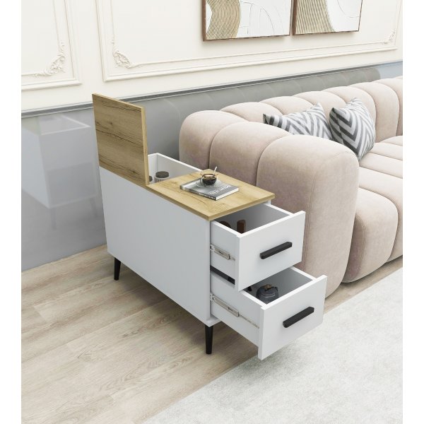 Island sidobord - Vit/beige Island sidobord - Vit/beige