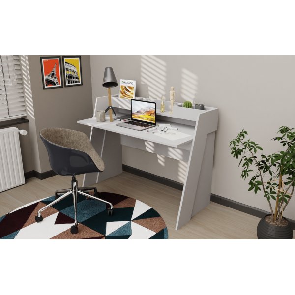 Broklyn skrivbord 123,6 x 59,6 cm - Vit Broklyn skrivbord 123,6 x 59,6 cm - Vit