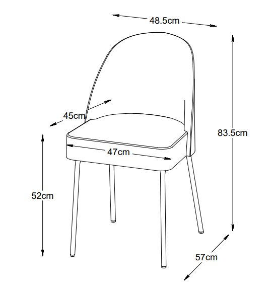Chaise de cirque en chenille anthracite Chaise de cirque en chenille anthracite