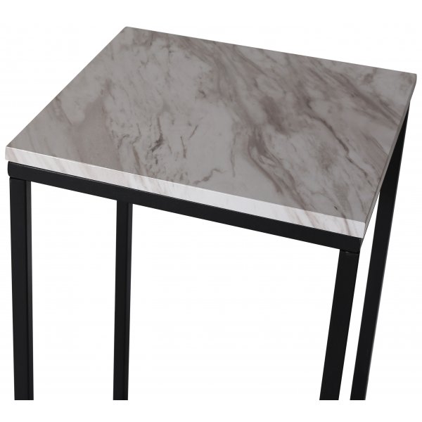 Sängbord ljus marmor foliering 72 cm högt Sängbord ljus marmor foliering 72 cm högt