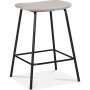 Shelby barstol - Grbeige sammet / svart