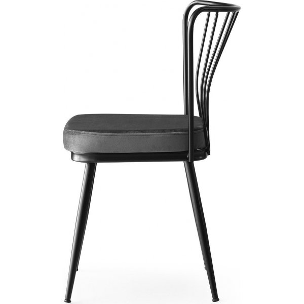Ensemble de chaises Ylva - Noir/gris fonc