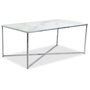 Palasso soffbord 110 cm - Krom / Ljus marmorering + Flckborttagare fr mbler