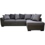 Delux soffa med ppet avslut hger - Gr/Antracit/Vintage