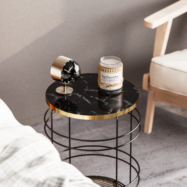 Vela 6 bijzettafel - Zwart Vela 6 bijzettafel - Zwart