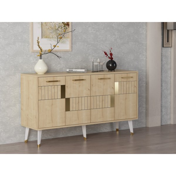 Buffet Moda - Chêne saphir/or Buffet Moda - Chêne saphir/or