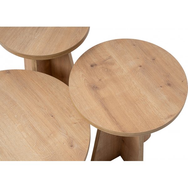 Ensemble de tables basses Lume - Chêne saphir Ensemble de tables basses Lume - Chêne saphir