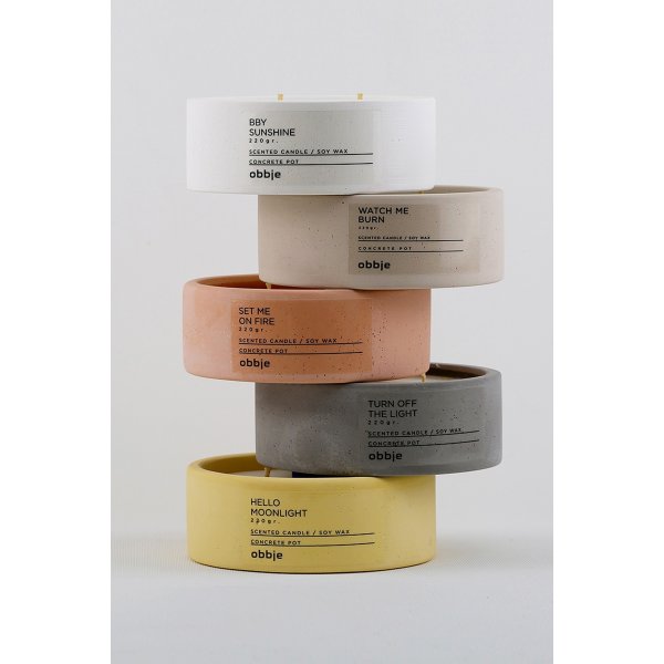 Bougie parfumée Hello Moonlight basse - Jaune Bougie parfumée Hello Moonlight basse - Jaune