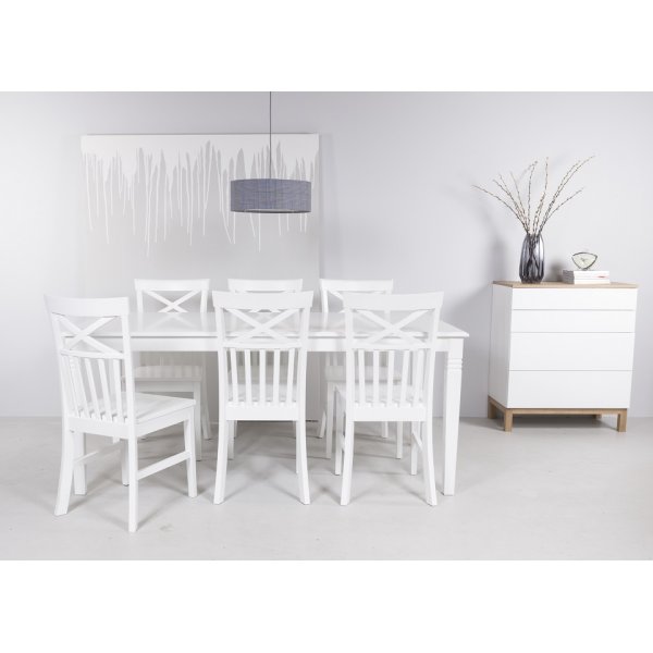 Mellby matbord 180x95 cm - Vit Mellby matbord 180x95 cm - Vit