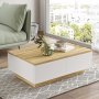 Luvio soffbord 17, 90x60 cm - Ek/vit