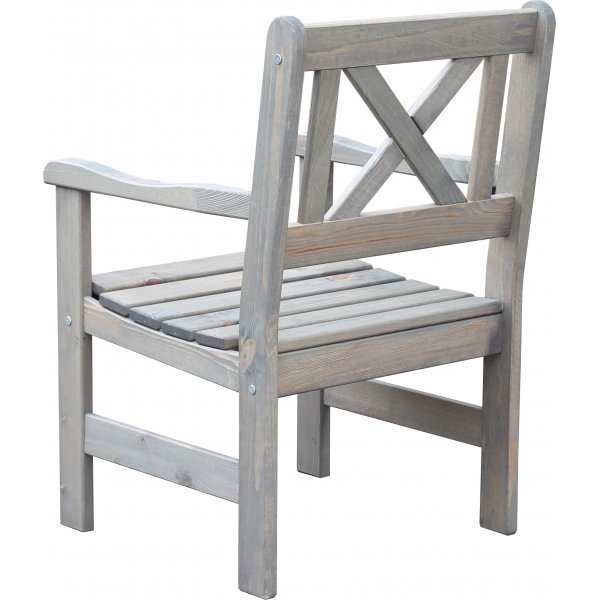 Fauteuil d'extrieur Bollns - Gris + Dtachant pour meubles